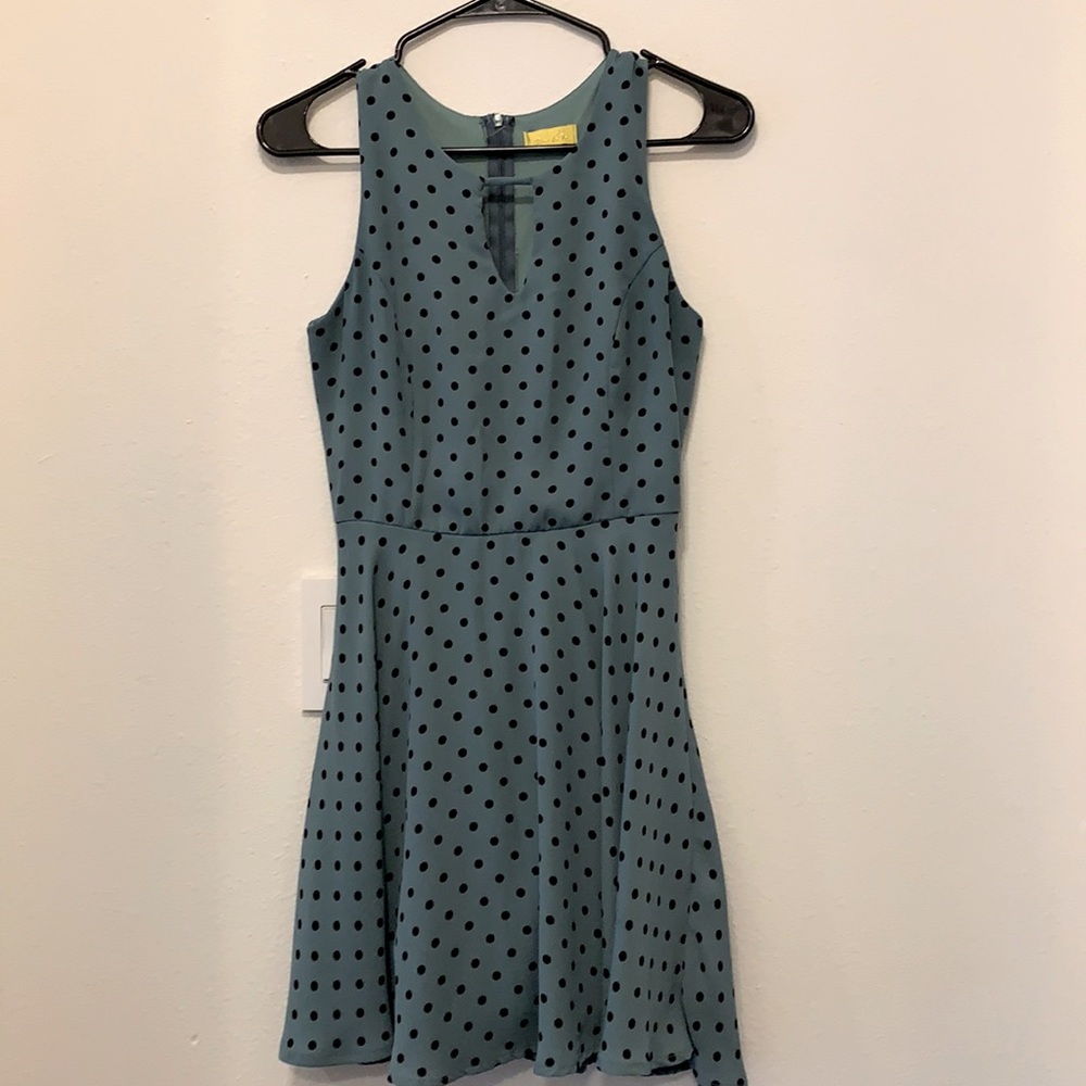 Blue Polkadot Dress | small